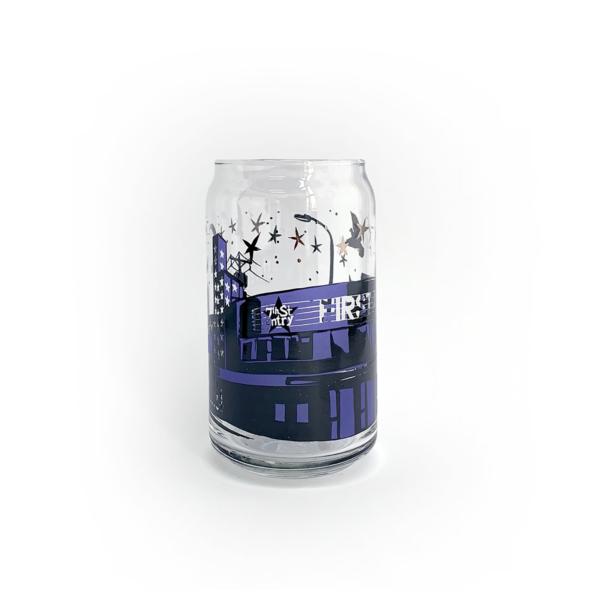 First Avenue Beer Can Glass