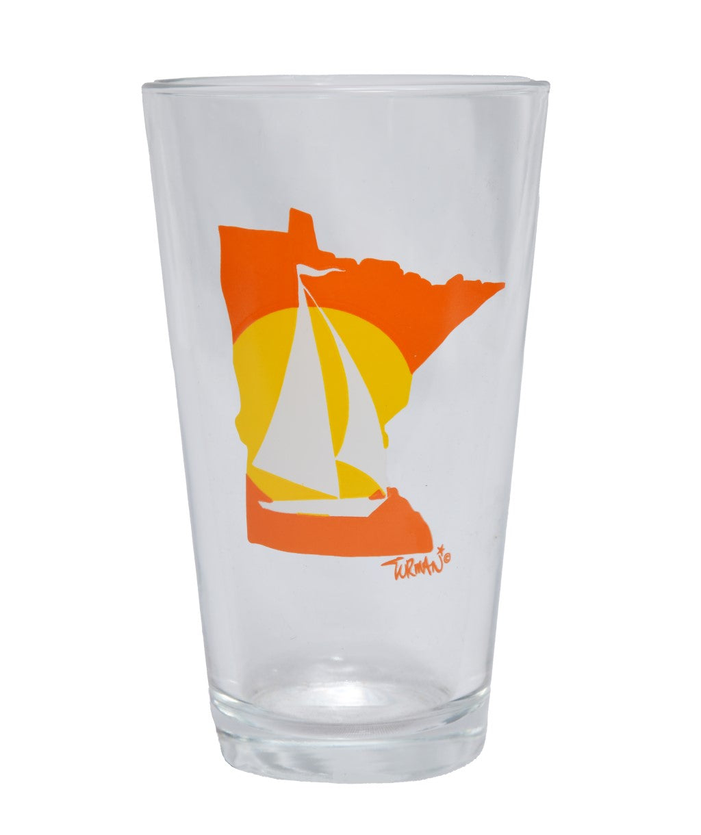 MN Sailboat Pint Glass