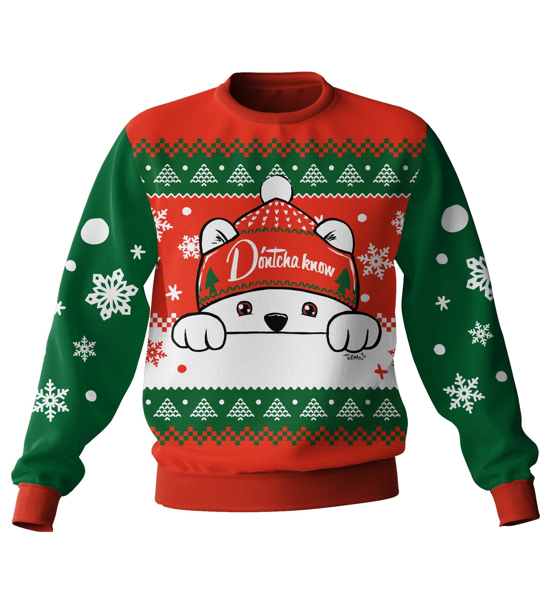 D'ontcha Know Ugly Christmas Sweater