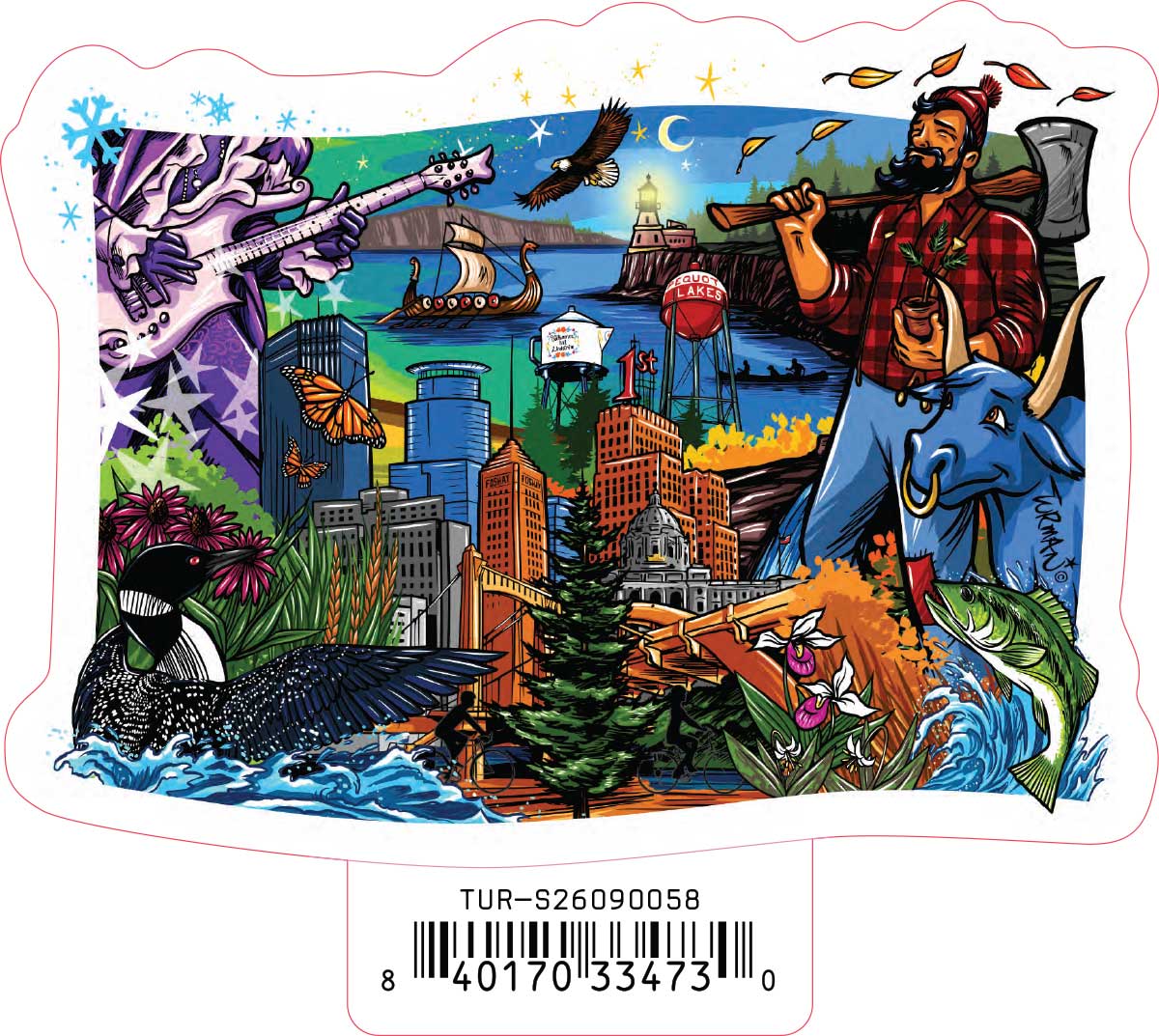 3-pack Oh for Minnesota Stickers **Free Shipping