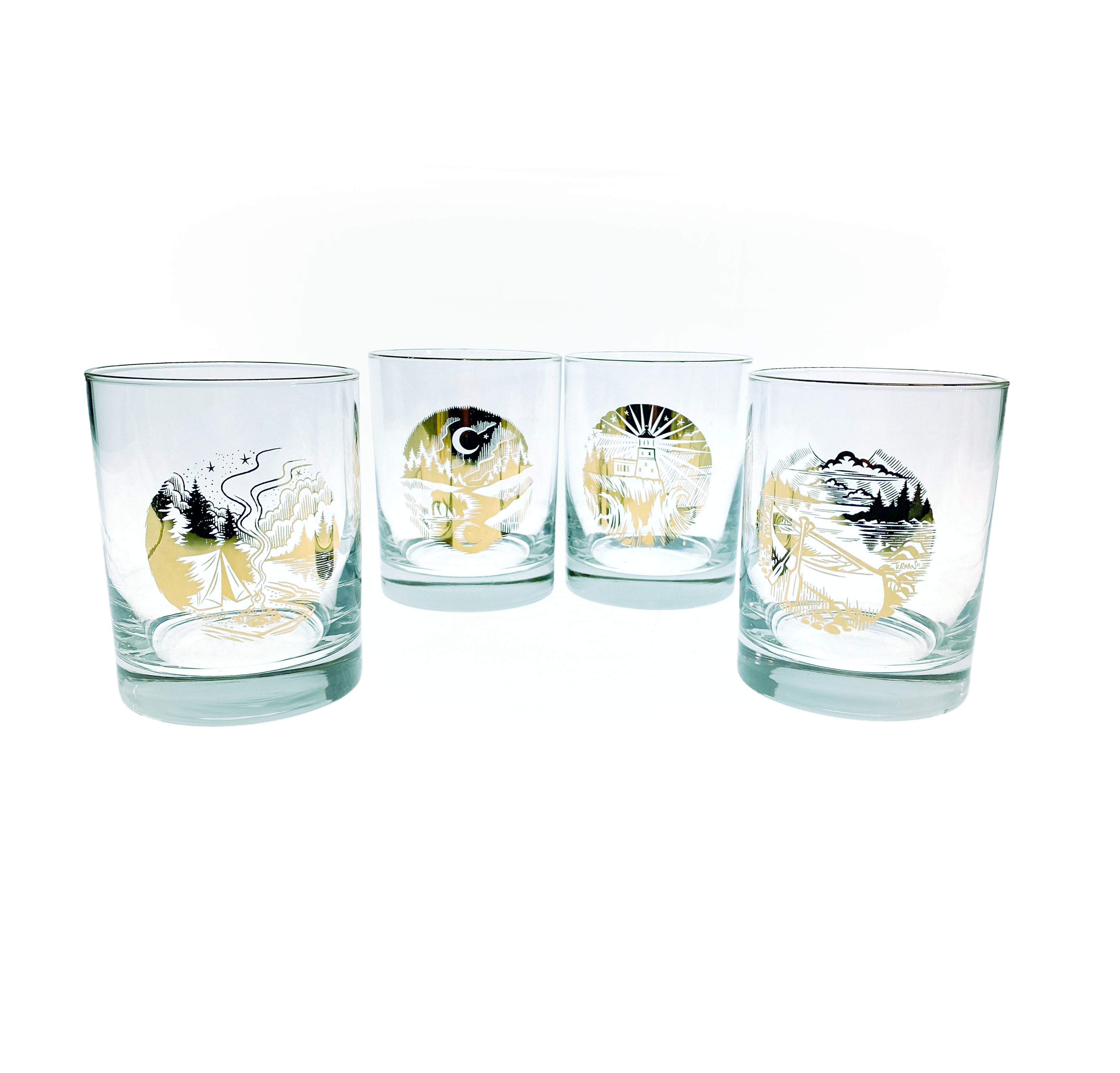 Moose 'n' Moon Whiskey Glass