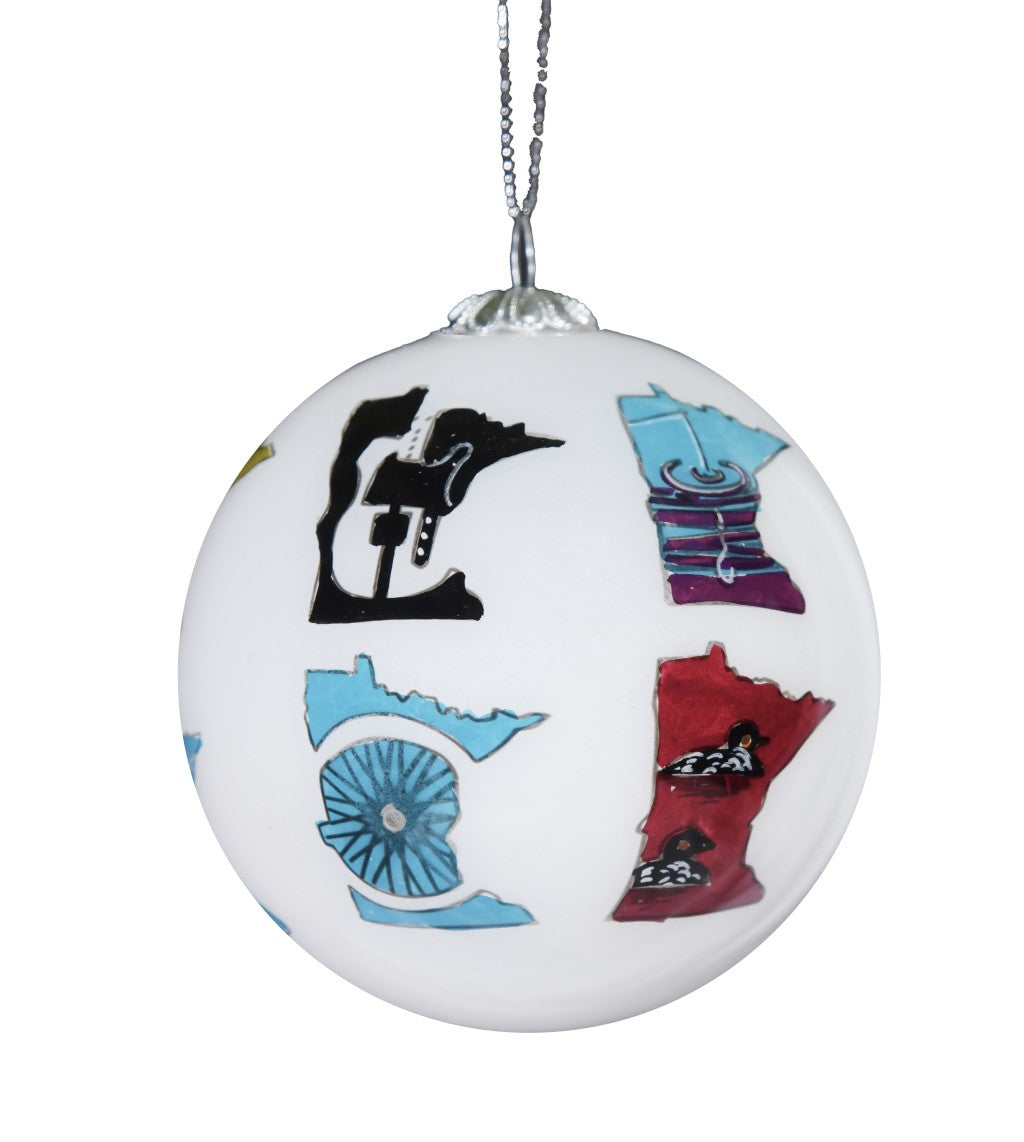MN Months Glass Ornament