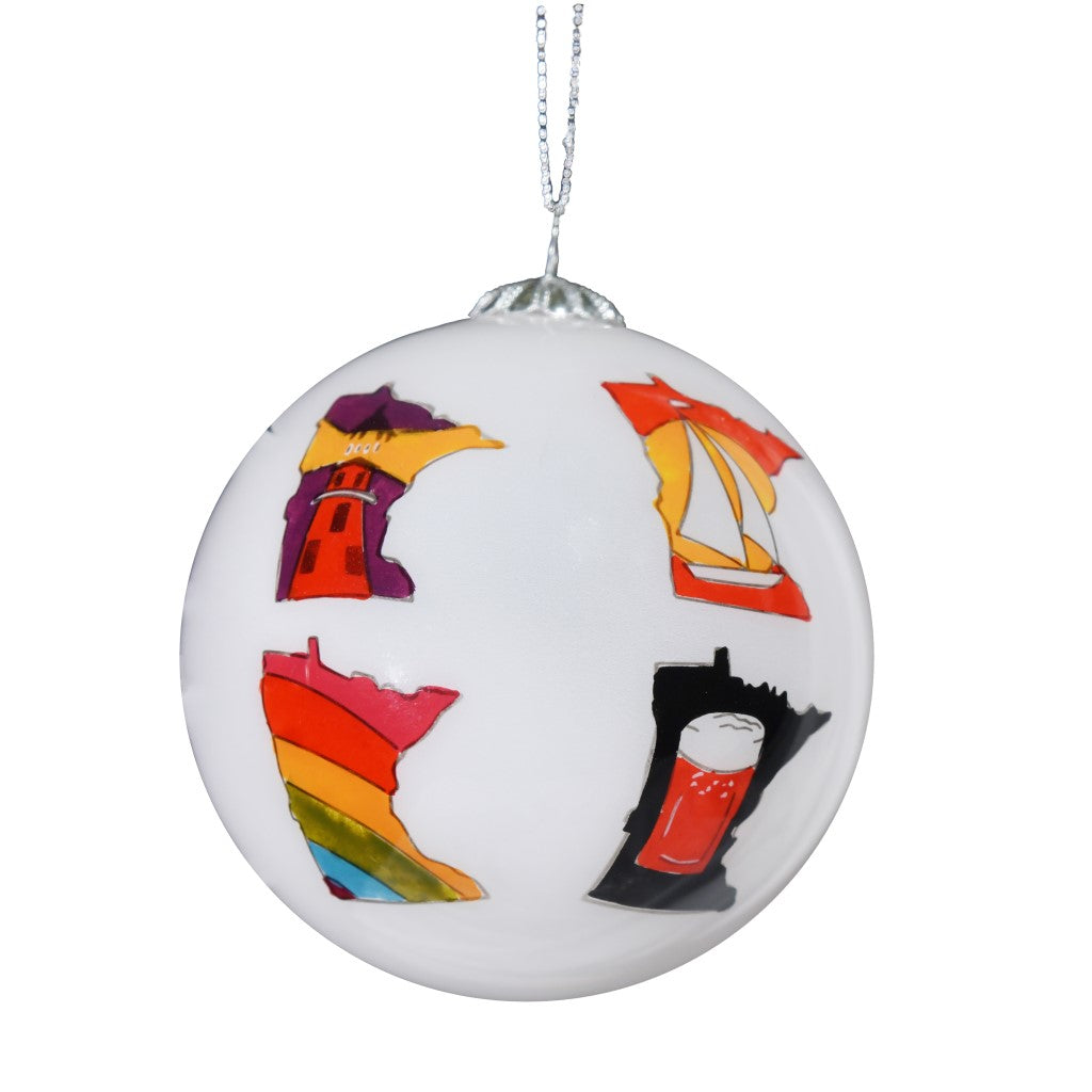 MN Months Glass Ornament