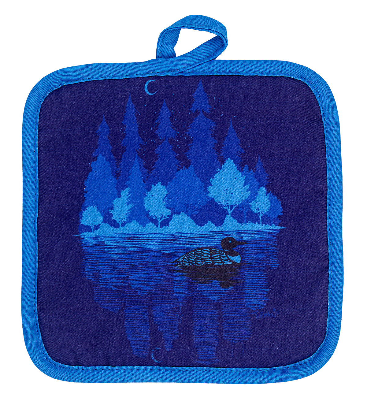Midnight Loon Potholder