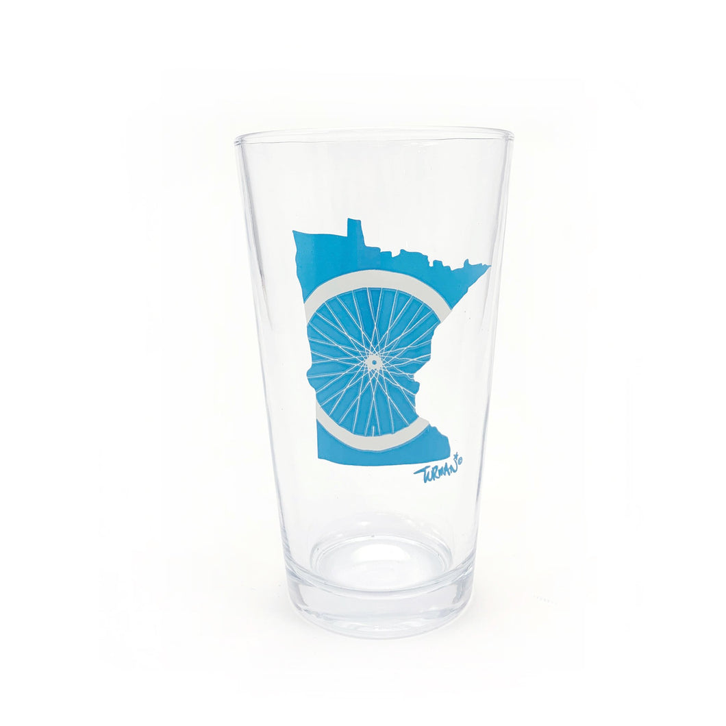 MN Bike Pint Glass